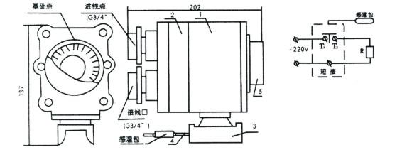 電伴熱BJW51防爆溫度控制器(圖2) 電伴熱BJW51防爆溫度控制器(圖2)